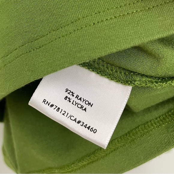 Eileen Fisher Round Neck Short Sleeve Top Green Size Medium - Picture 5 of 5